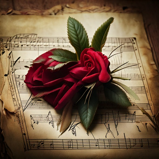 Rose on Music Script